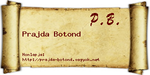 Prajda Botond névjegykártya