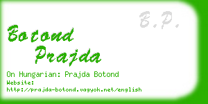 botond prajda business card
